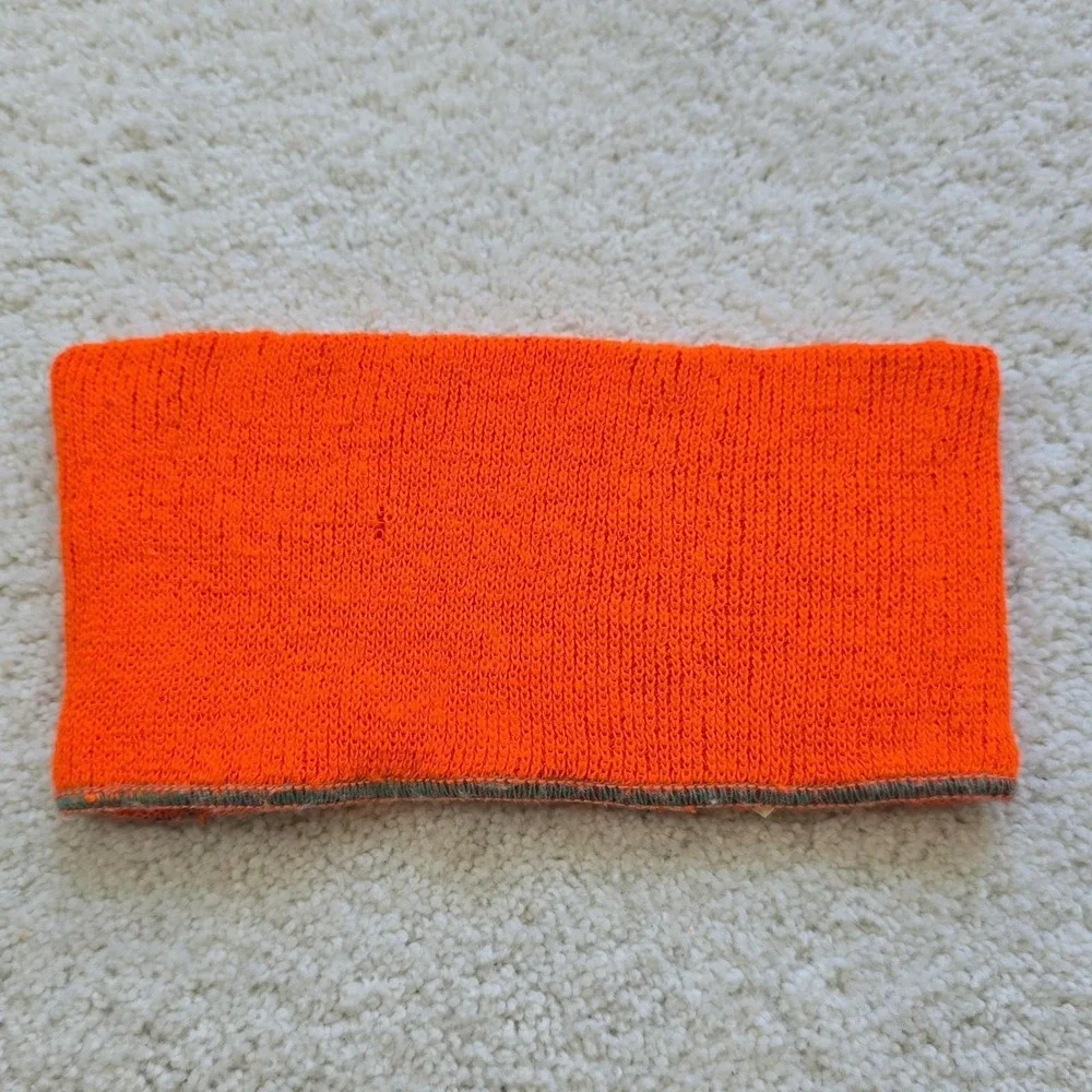Blaze Orange Hunting Neck Warmer Gaiter Ear Band‎ 1980s Vintage